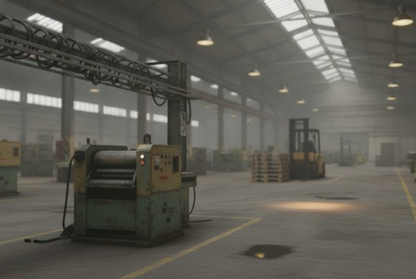 Nave industrial a mediodía bajo una luz gris de octubre: el día en que el valle solar no aparece y ni el mediodía es barato